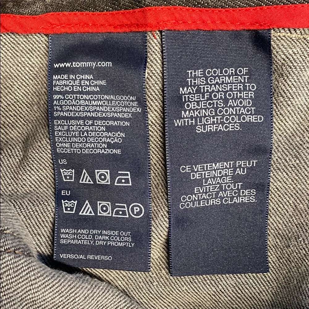 Tommy Hilfiger black/Gray Denim Skirt Y2k - Picture 7 of 8